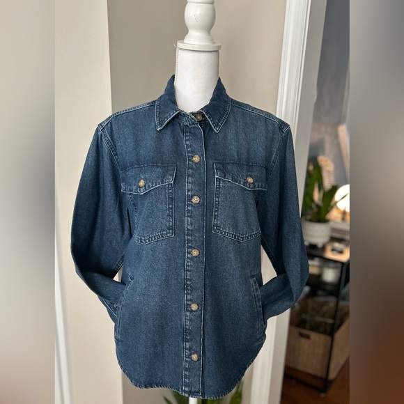 NWT Lucky Brand Denim Shacket- Size S - Picture 1 of 6